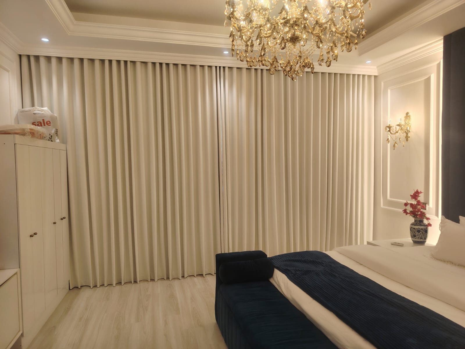 Wave blackout curtains